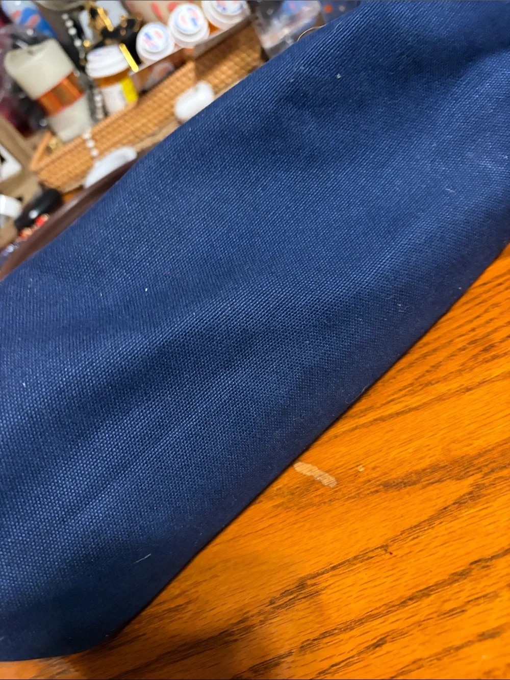 Duluth Pack Navy Canvas Duffel with Brown Leather Trim